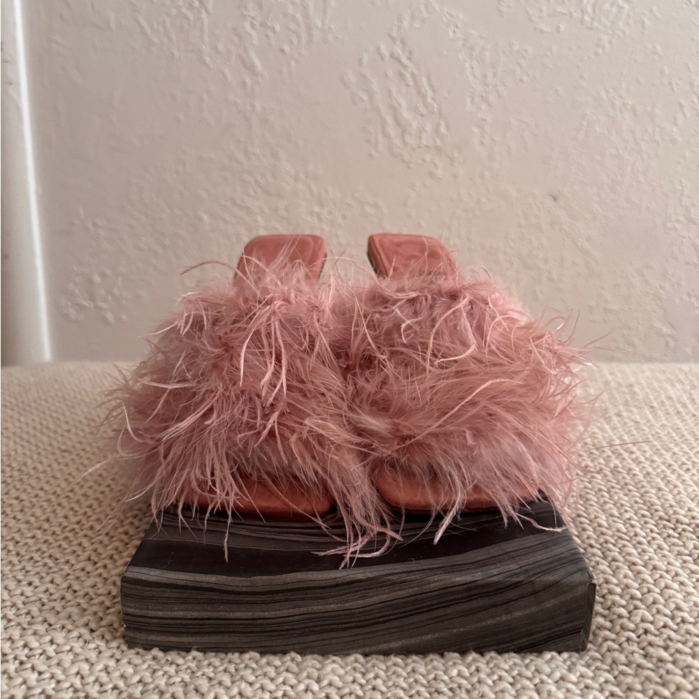 Jeffrey Campbell Pink Feather Heels